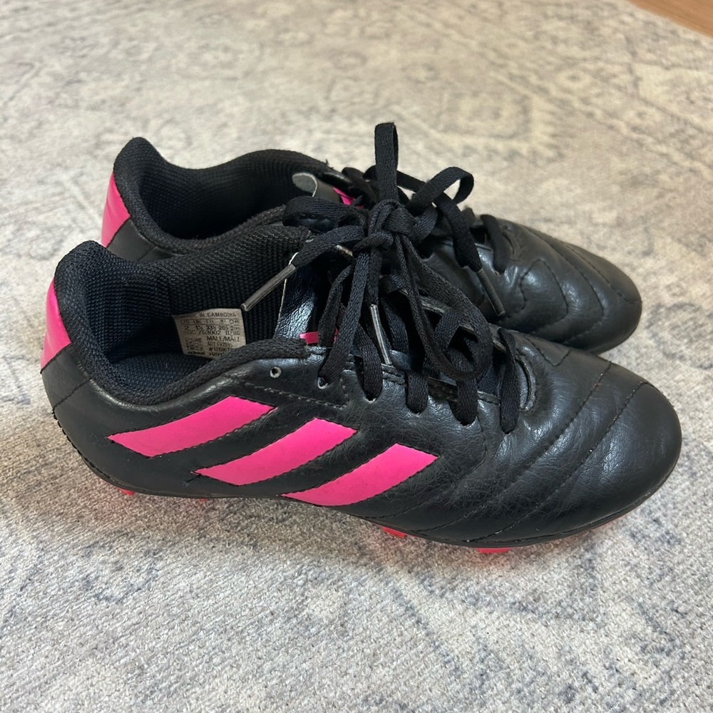 Adidas Black and Pink soccer Cleats